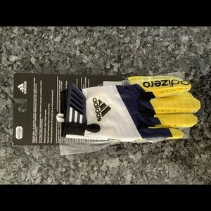 Adidas Michigan Wolverines Adizero Smoke Home Football Receiver Gloves